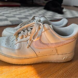 Nike Women's White and Pink Sneakers